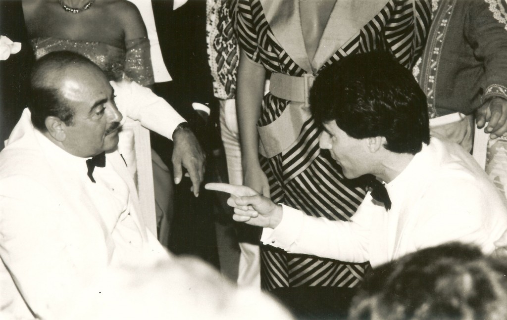 Uri Geller with Khashoggi on his 50th birthday